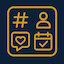 Social media strategy and management icon